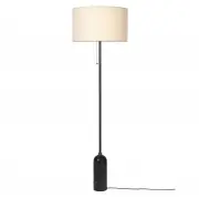 Lampa podłogowa Gravity czarny marmur klosz Canvas Gubi