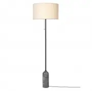 Lampa podłogowa Gravity szary marmur klosz Canvas Gubi