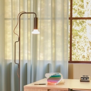Lampa podłogowa Ido brązowa HUbsch