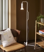 Lampa podłogowa Ido jasnoszara HUbsch