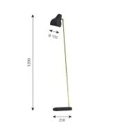 Lampa podłogowa VL38 czarna Louis Poulsen