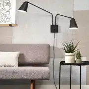 Lampa ścienna Bremen dwuramienna czarna Its about Romi