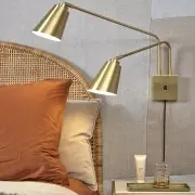 Lampa ścienna Bremen dwuramienna złota Its about Romi