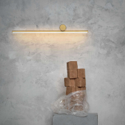 Lampa ścienna Coordinates 1 aluminium w kolorze szampańskim Flos