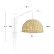 Lampa ścienna Damila biała kave home