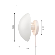Lampa ścienna PH HAT z przewodem Louis Poulsen