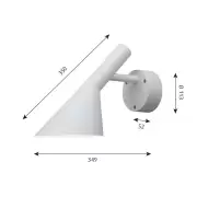 Lampa ścienna zewnętrzna AJ 50 biała Louis Poulsen