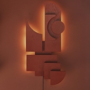 Lampa ścienna Totem Deco czerwona Please Wait to be Seated