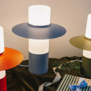 Lampa stołowa Caponio niebieska Ummo