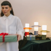 Lampa stołowa Caponio oliwkowa Ummo
