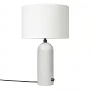 Lampa stołowa Gravity 49 cm biały marmur biały klosz Gubi