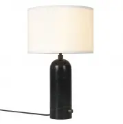 Lampa stołowa Gravity 49 cm czarny marmur biały klosz Gubi