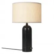 Lampa stołowa Gravity 49 cm czarny marmur klosz Canvas Gubi