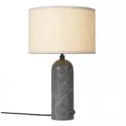 Lampa stołowa Gravity 49 cm szary marmur klosz Canvas Gubi