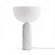 Lampa stołowa Kizu 45 cm biały marmur New Works