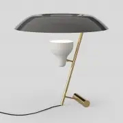 Lampa Stołowa Model 548 Polerowany Mosiądz - Szary Astep