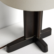 Lampa stołowa Niani drewno kauczukowe brązowe Kave home