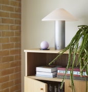 Lampa stołowa Orbit srebrna Hubsch