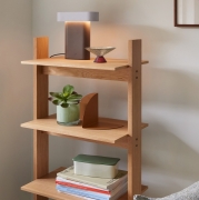 Lampa stołowa Sleek brązowo-jasnoszara Hubsch