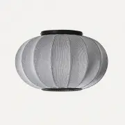 Lampa sufitowa Knit-Wit 45 cm oval srebrna Made By Hand