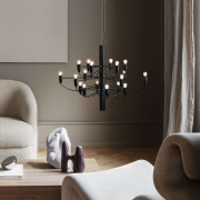 Lampa wisząca 2097/18 Frosted Bulbs czarna matowa Flos
