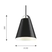Lampa wisząca Above 25 cm czarna Louis Poulsen