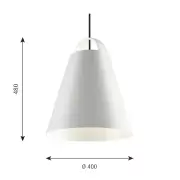 Lampa wisząca Above 40 cm biała Louis Poulsen