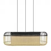 Lampa wisząca Bamboo Oval 78 cm czarna Forestier