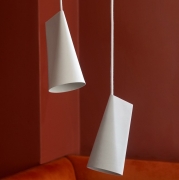 Lampa wisząca Ceramiczna Narrow biała Moebe