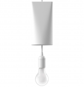 Lampa wisząca Ceramiczna Narrow biała Moebe