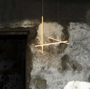Lampa wisząca Coordinates S1 aluminium w kolorze szampańskim Flos