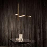 Lampa wisząca Coordinates S1 aluminium w kolorze szampańskim Flos