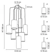 Lampa wisząca Cosiness 8l Market Set