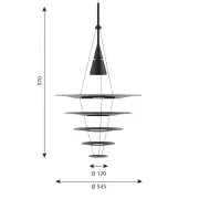 Lampa wisząca Enigma 545 czarna Louis Poulsen