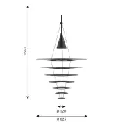 Lampa wisząca Enigma 825 czarna Louis Poulsen