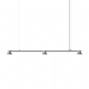 Lampa wisząca Hat Linear 115 cm jasnoszara Normann Copenhagen