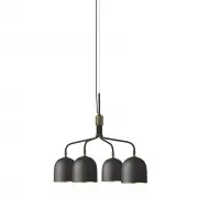 Lampa wisząca Howard 4 klosze gunmetal Gubi