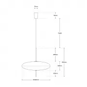 Lampa wisząca Model 2065 czarno-biała Astep