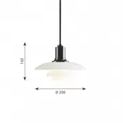 Lampa wisząca PH 2-1 czarna Louis Poulsen