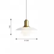 Lampa wisząca PH 2-1 mosiężna Louis Poulsen