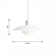 Lampa wisząca PH 4-3 biała Louis Poulsen