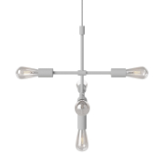 Lampa wisząca Piper 5 ramienna szara bolia