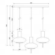 Lampa wisząca Torni 3l biała UMMO