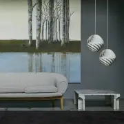 Lampa wisząca Turbo 36 cm alabastrowa biel Gubi