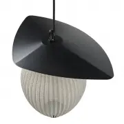 Lampa wisząca do ogrodu Satellite 27 cm kremowa biel Gubi