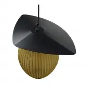 Lampa wisząca do ogrodu Satellite 27 cm musztardowa Gubi