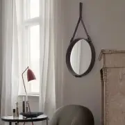 Lustro ścienne Adnet 58 cm czarne Gubi