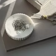 Misa marmurowa Platon 12,5 cm biała Broste Copenhagen