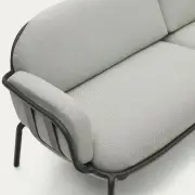 Sofa ogrodowa Joncols 3 os. jasnoszara kave home