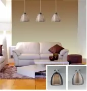 LAMPA WISZĄCA PEPCO SREBRNA
